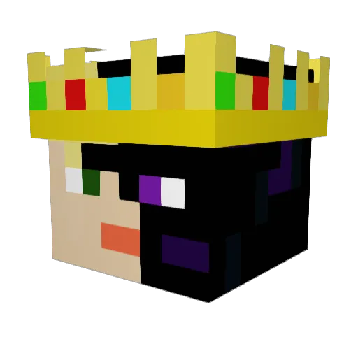 Buraptor Minecraft avatar head, 3D render
