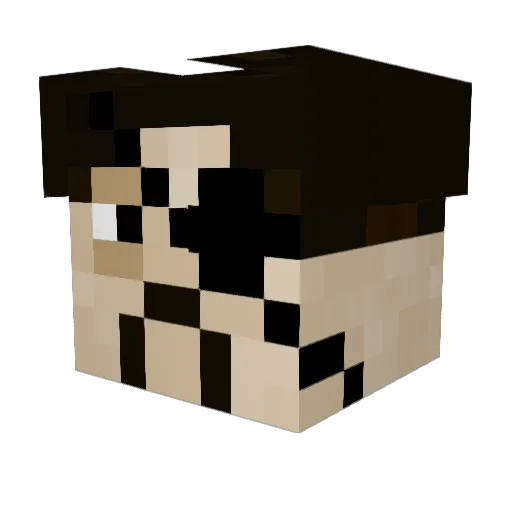 BurberMan Minecraft avatar head, 3D render