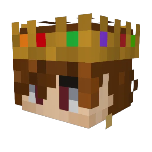Burbger_ Minecraft avatar head, 3D render