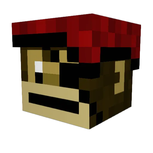 Burbleboffin Minecraft avatar head, 3D render