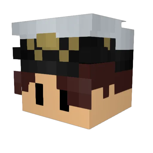 Burbo Minecraft avatar head, 3D render