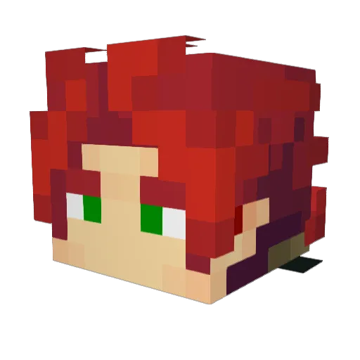 Burburend Minecraft avatar head, 3D render
