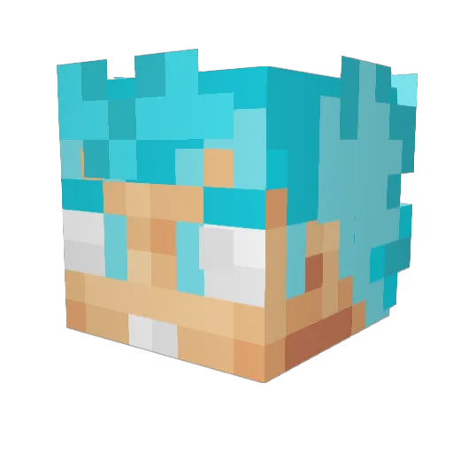 BurceChuat Minecraft avatar head, 3D render