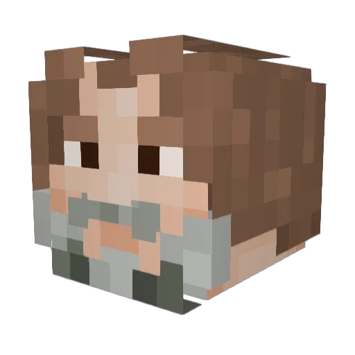 BurdackSteel1 Minecraft avatar head, 3D render