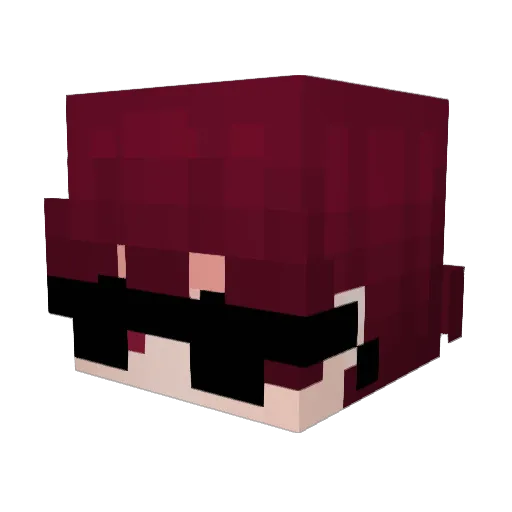 BurderBlue Minecraft avatar head, 3D render