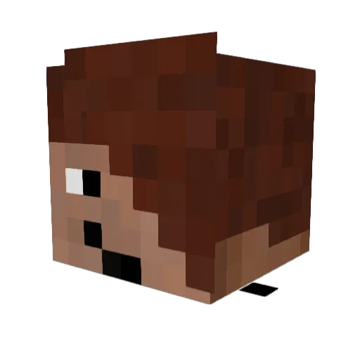 BurekKebab Minecraft avatar head, 3D render
