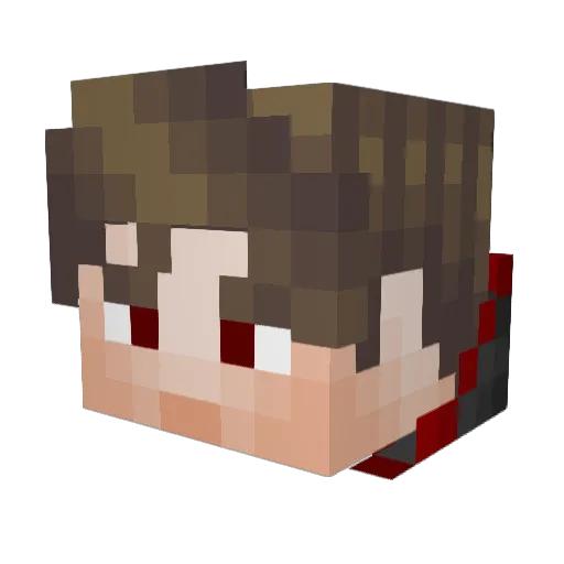 BurgeeGamer Minecraft avatar head, 3D render