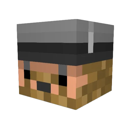 BurgerBets Minecraft avatar head, 3D render