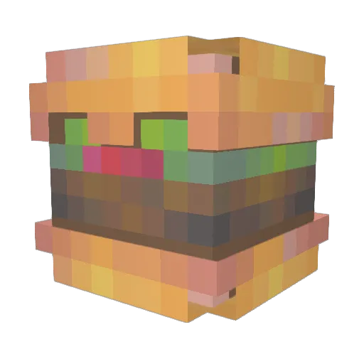BurgerBoi1337 Minecraft avatar head, 3D render