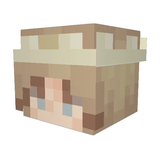 BurgerBun500 Minecraft avatar head, 3D render