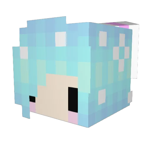 BurgerGirl360 Minecraft avatar head, 3D render