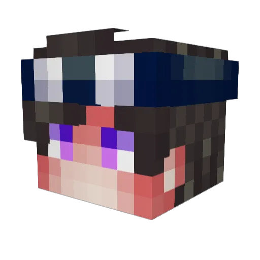 BurgerWavy Minecraft avatar head, 3D render