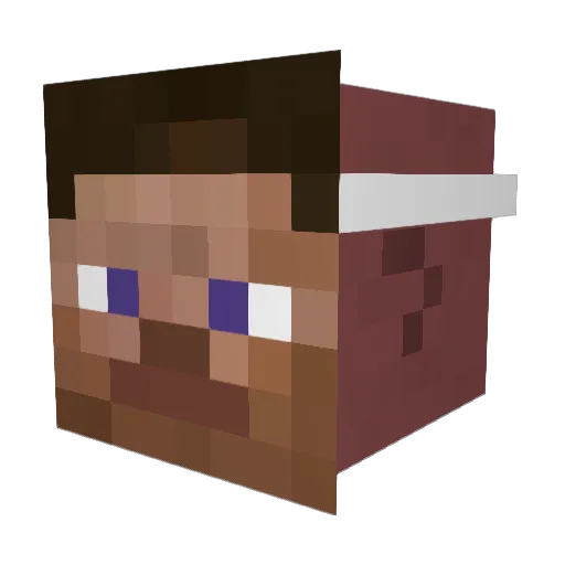 Burger_manv Minecraft avatar head, 3D render