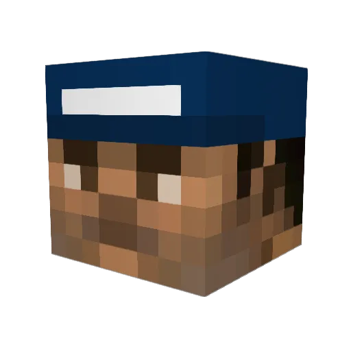 Burgie_02 Minecraft avatar head, 3D render