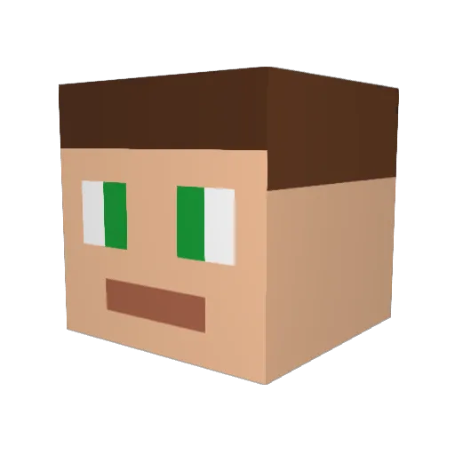 Minecraft-Avatar von Burgog: Kopf als 3D-Render