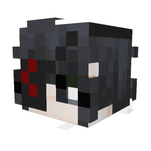 Burgu7 Minecraft avatar head, 3D render