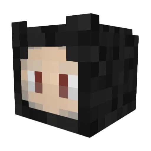 Burhans Minecraft avatar head, 3D render