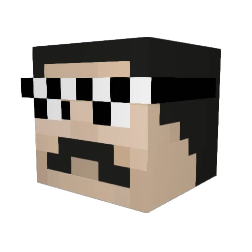 Buriantom1 Minecraft avatar head, 3D render