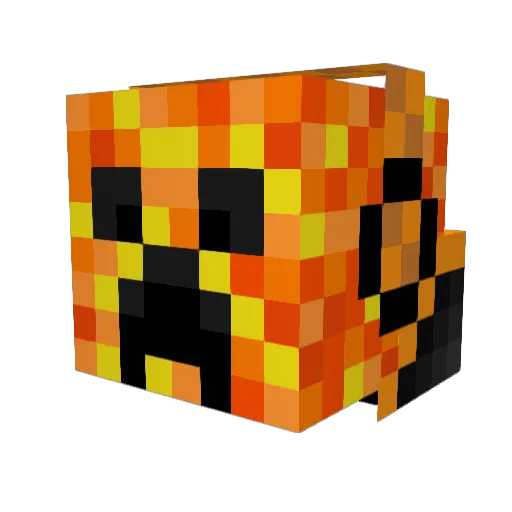 Burjiu Minecraft avatar head, 3D render