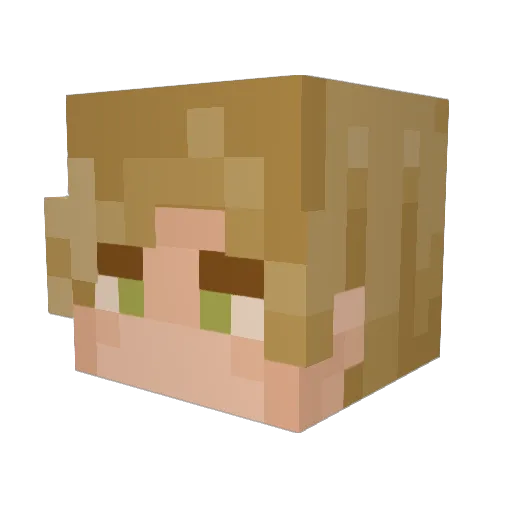 Burke2013 Minecraft avatar head, 3D render