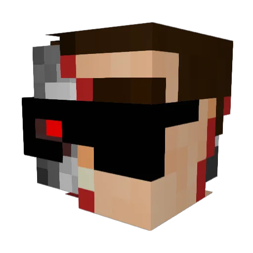 Burkeinator_T800 Minecraft avatar head, 3D render