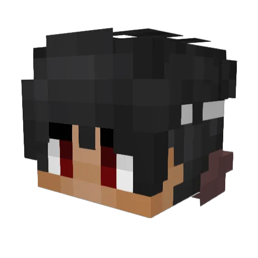 Burkill Minecraft avatar head, 3D render