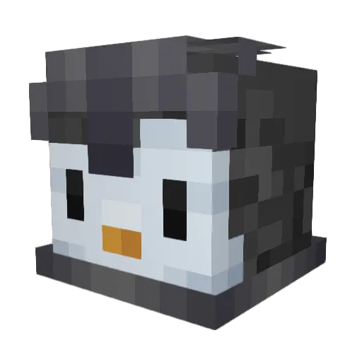 Burkje Minecraft avatar head, 3D render