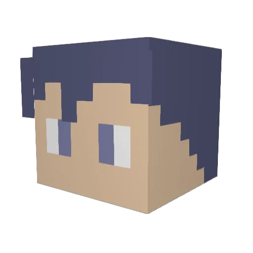 Burkoot Minecraft avatar head, 3D render