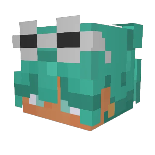 Burkyj Minecraft avatar head, 3D render