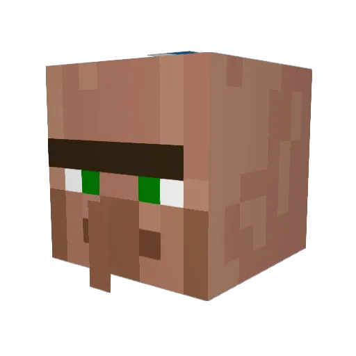 Burlius Minecraft avatar head, 3D render