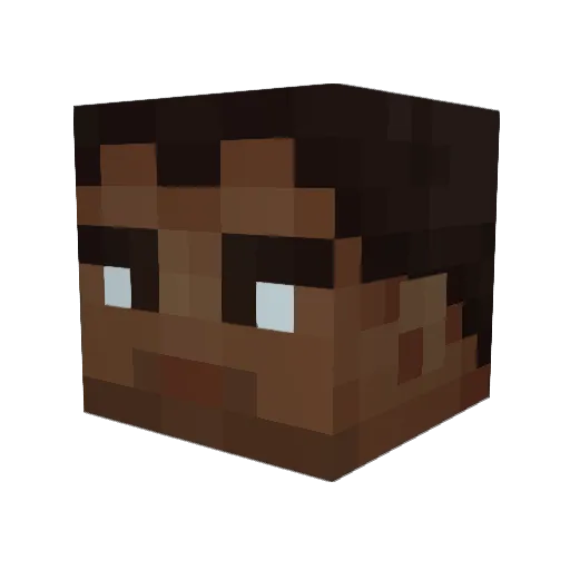 Burlow Minecraft avatar head, 3D render