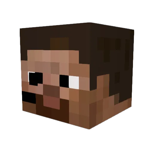 Burmanski Minecraft avatar head, 3D render