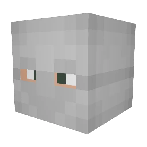 Burmesepython Minecraft avatar head, 3D render