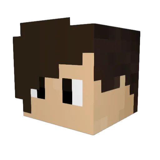 Burminat0r Minecraft avatar head, 3D render