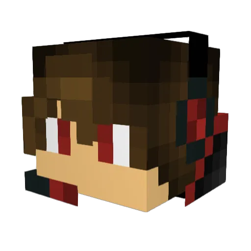 Burn1ngBeast Minecraft avatar head, 3D render