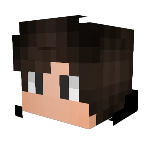 Burn78 Minecraft avatar head, 3D render