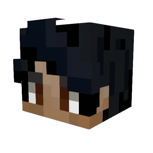 BurnBloxian Minecraft avatar head, 3D render