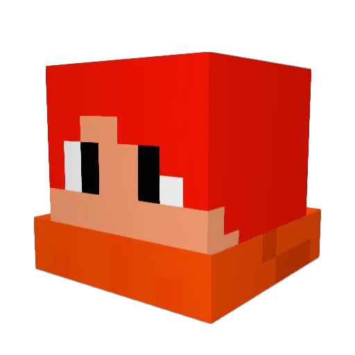 BurnDay523 Minecraft avatar head, 3D render