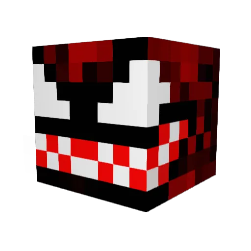 BurnEmUp Minecraft avatar head, 3D render