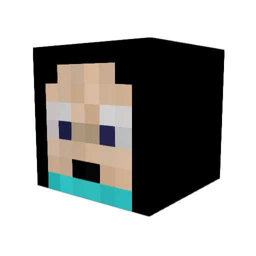 BurnGot Minecraft avatar head, 3D render