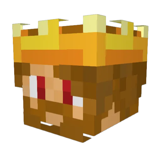 Burn_180 Minecraft avatar head, 3D render