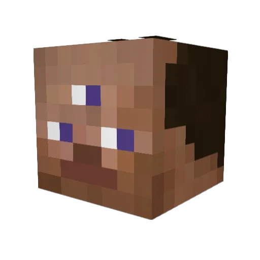 Burnace Minecraft avatar head, 3D render