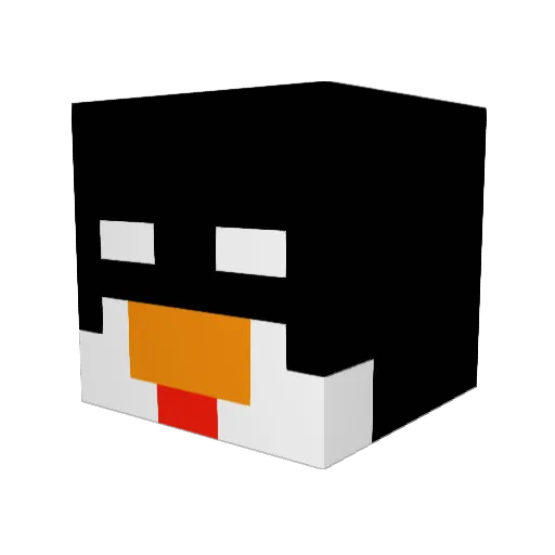BurnedChicken98 Minecraft avatar head, 3D render