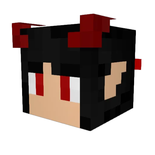 BurnedMuffin Minecraft avatar head, 3D render