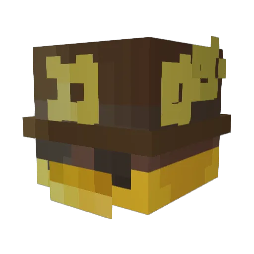 BurnettTheBard Minecraft avatar head, 3D render