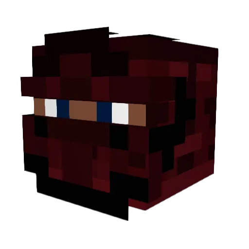 Burney12 Minecraft avatar head, 3D render