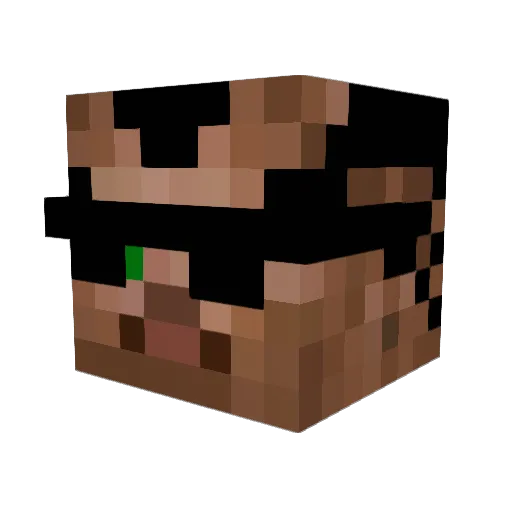 BurningCascade Minecraft avatar head, 3D render