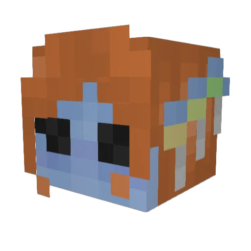 BurningCathedral Minecraft avatar head, 3D render