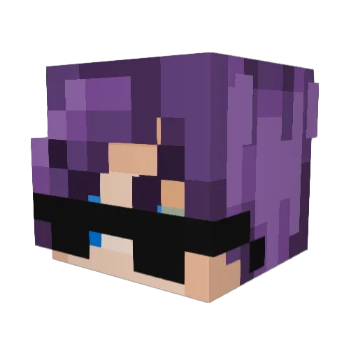 BurningCole Minecraft avatar head, 3D render