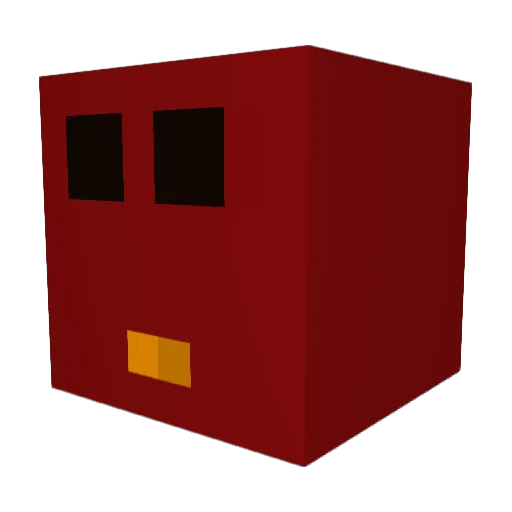 BurningFlame69 Minecraft avatar head, 3D render